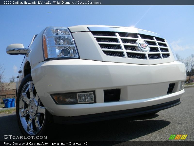 White Diamond / Cocoa/Cashmere 2009 Cadillac Escalade ESV AWD