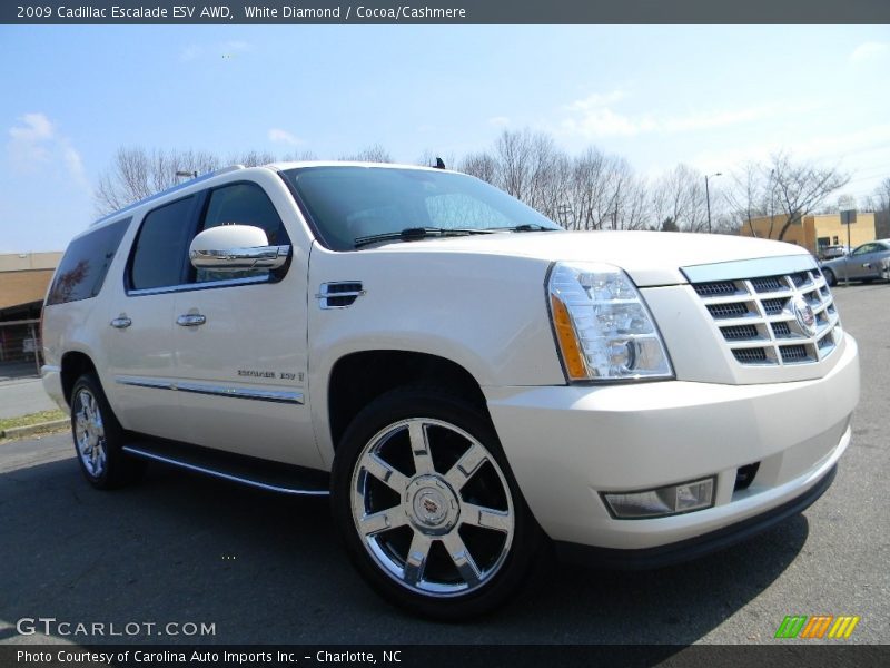 White Diamond / Cocoa/Cashmere 2009 Cadillac Escalade ESV AWD