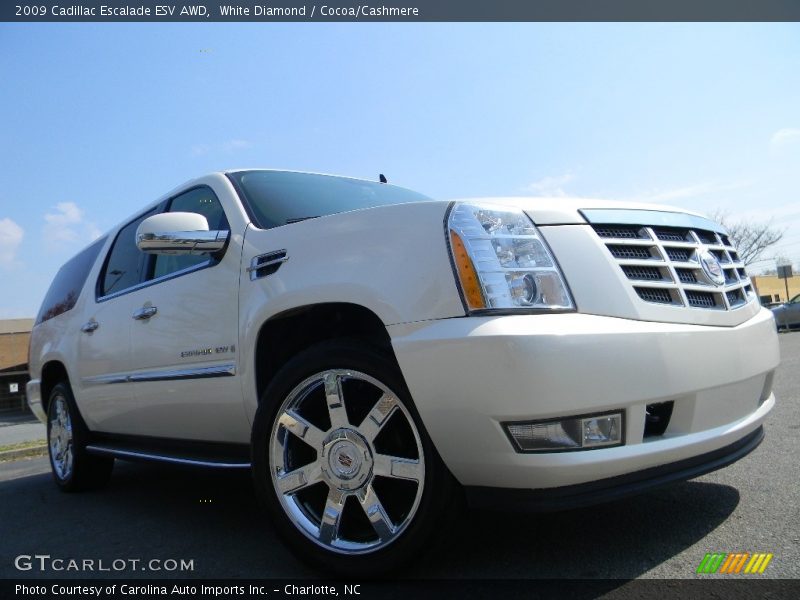 White Diamond / Cocoa/Cashmere 2009 Cadillac Escalade ESV AWD