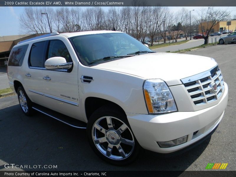 White Diamond / Cocoa/Cashmere 2009 Cadillac Escalade ESV AWD