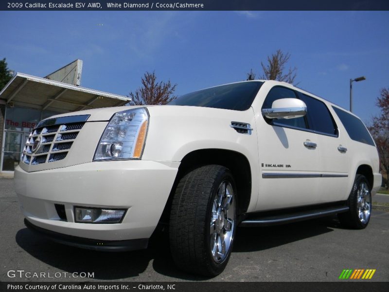 White Diamond / Cocoa/Cashmere 2009 Cadillac Escalade ESV AWD