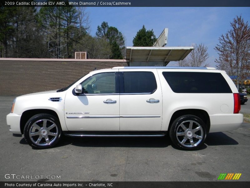 White Diamond / Cocoa/Cashmere 2009 Cadillac Escalade ESV AWD