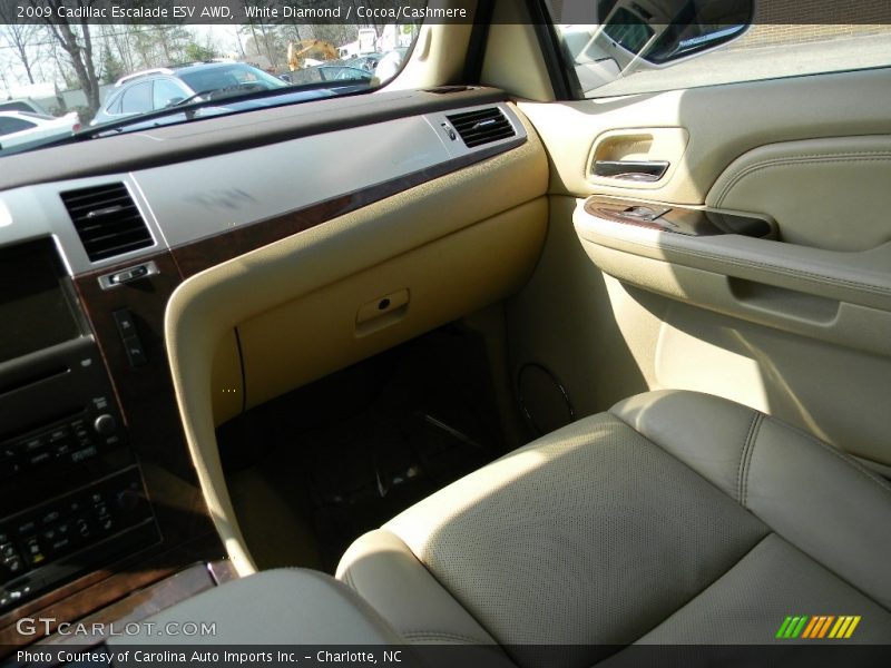 White Diamond / Cocoa/Cashmere 2009 Cadillac Escalade ESV AWD