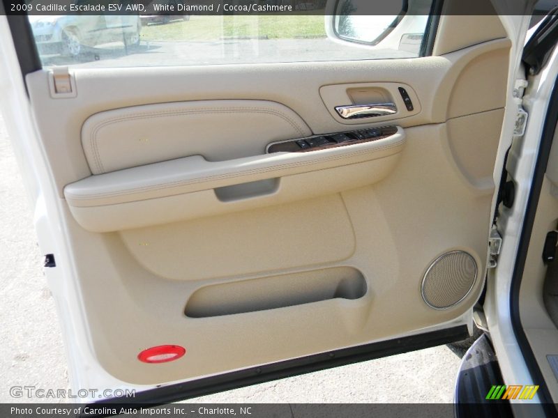 White Diamond / Cocoa/Cashmere 2009 Cadillac Escalade ESV AWD