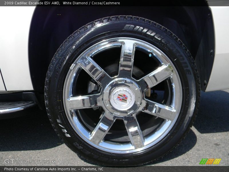 White Diamond / Cocoa/Cashmere 2009 Cadillac Escalade ESV AWD