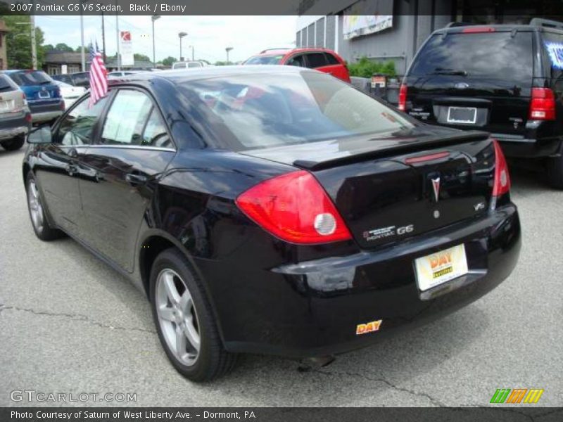 Black / Ebony 2007 Pontiac G6 V6 Sedan