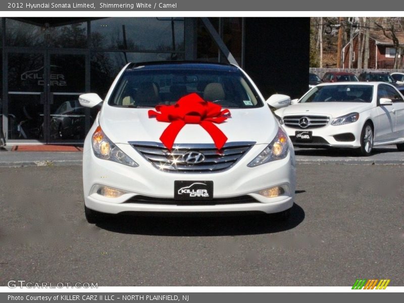Shimmering White / Camel 2012 Hyundai Sonata Limited