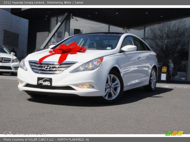 Shimmering White / Camel 2012 Hyundai Sonata Limited