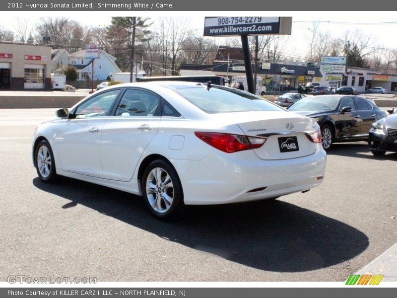 Shimmering White / Camel 2012 Hyundai Sonata Limited