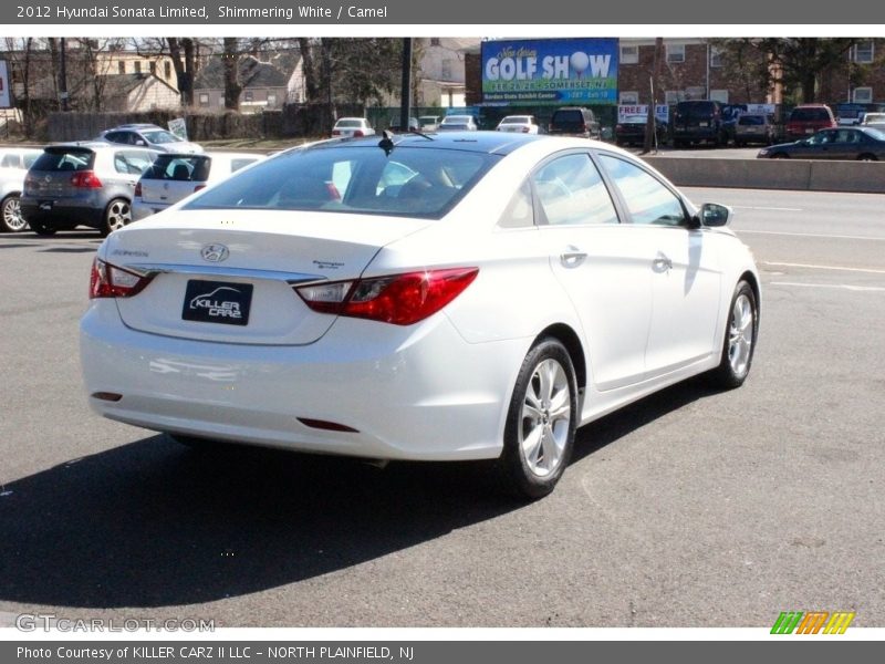 Shimmering White / Camel 2012 Hyundai Sonata Limited