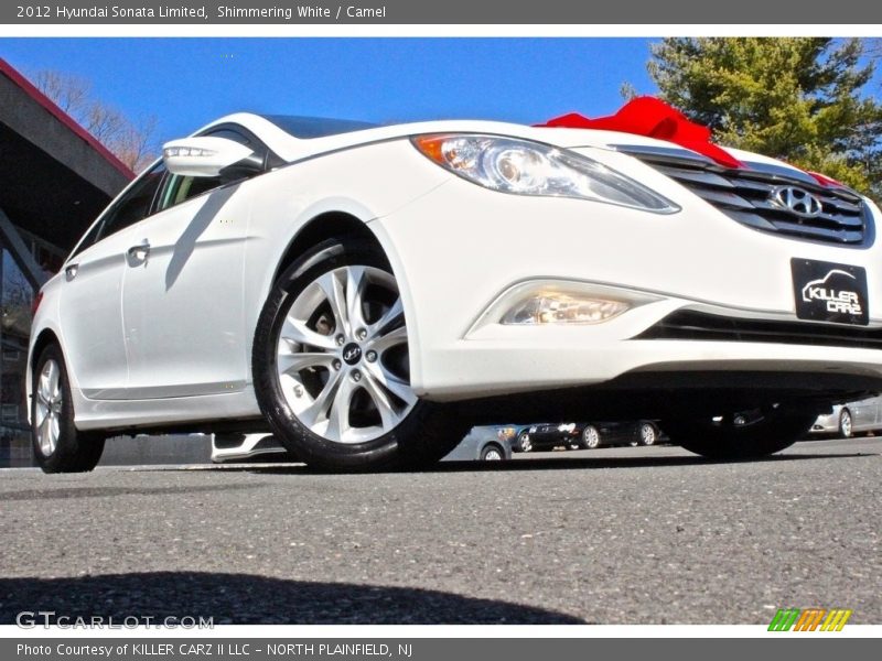 Shimmering White / Camel 2012 Hyundai Sonata Limited