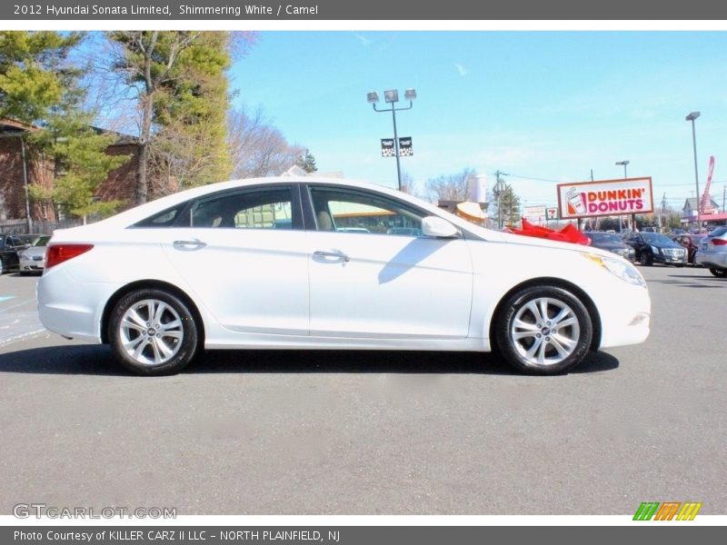Shimmering White / Camel 2012 Hyundai Sonata Limited