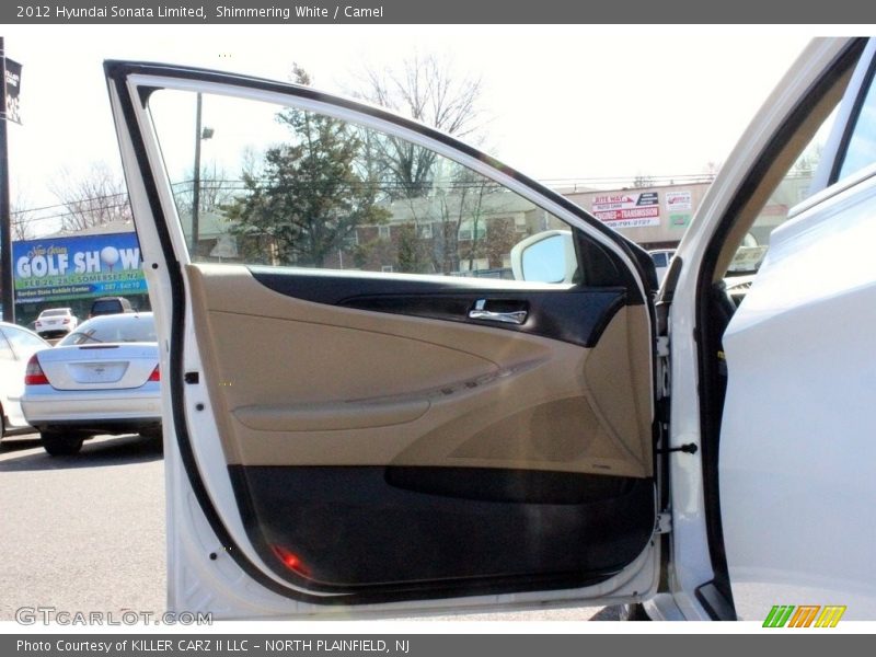 Shimmering White / Camel 2012 Hyundai Sonata Limited