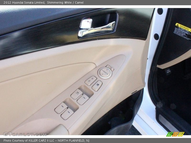Shimmering White / Camel 2012 Hyundai Sonata Limited