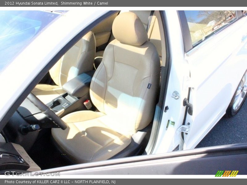 Shimmering White / Camel 2012 Hyundai Sonata Limited