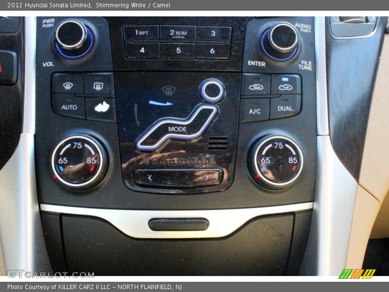 Shimmering White / Camel 2012 Hyundai Sonata Limited