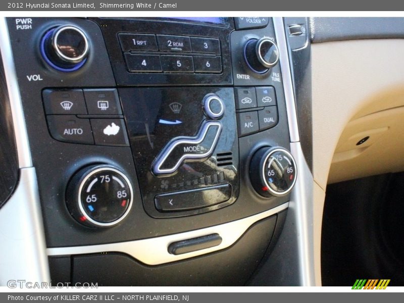 Shimmering White / Camel 2012 Hyundai Sonata Limited