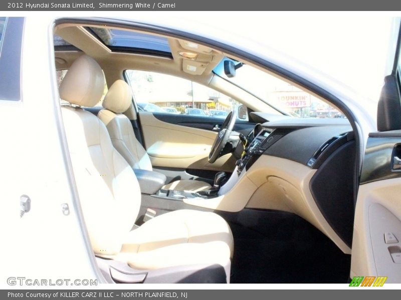 Shimmering White / Camel 2012 Hyundai Sonata Limited