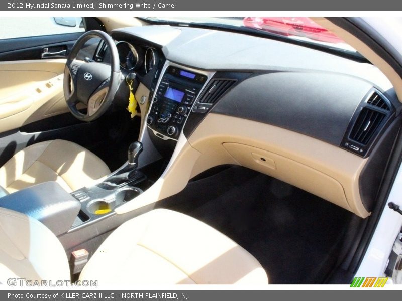 Shimmering White / Camel 2012 Hyundai Sonata Limited