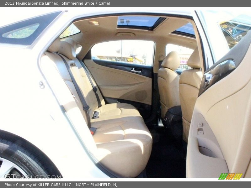Shimmering White / Camel 2012 Hyundai Sonata Limited