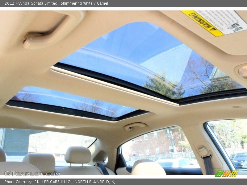 Shimmering White / Camel 2012 Hyundai Sonata Limited