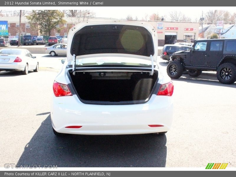 Shimmering White / Camel 2012 Hyundai Sonata Limited