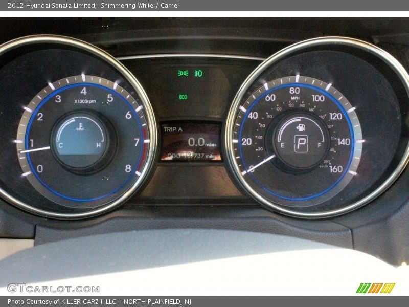 Shimmering White / Camel 2012 Hyundai Sonata Limited