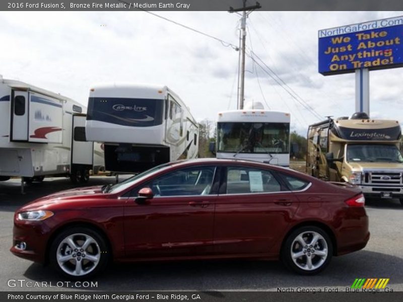Bronze Fire Metallic / Medium Earth Gray 2016 Ford Fusion S