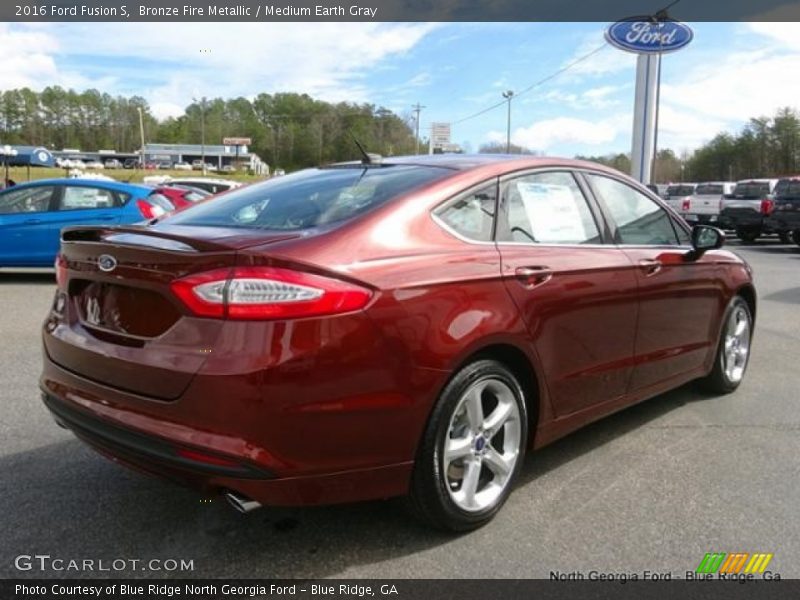 Bronze Fire Metallic / Medium Earth Gray 2016 Ford Fusion S