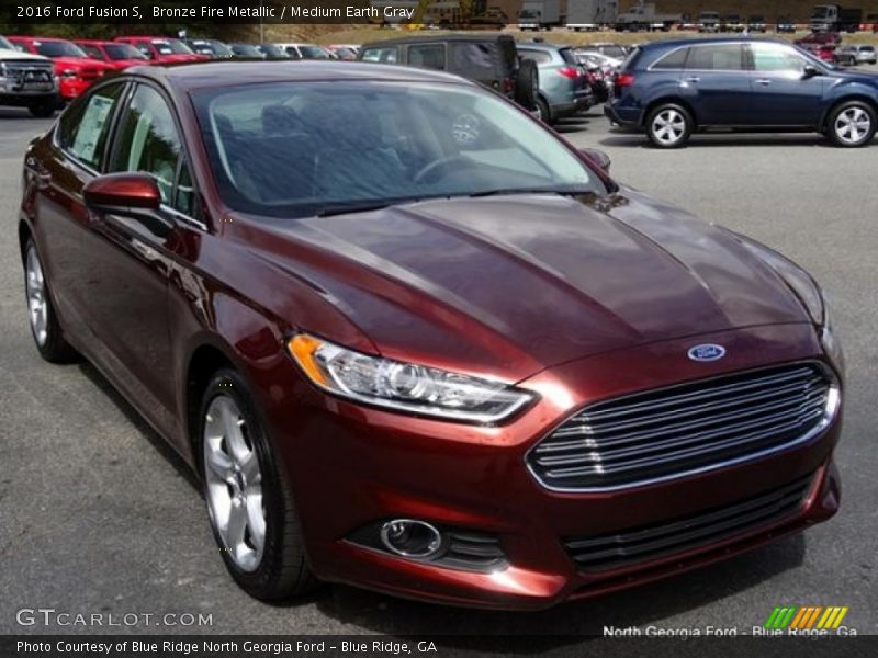 Bronze Fire Metallic / Medium Earth Gray 2016 Ford Fusion S