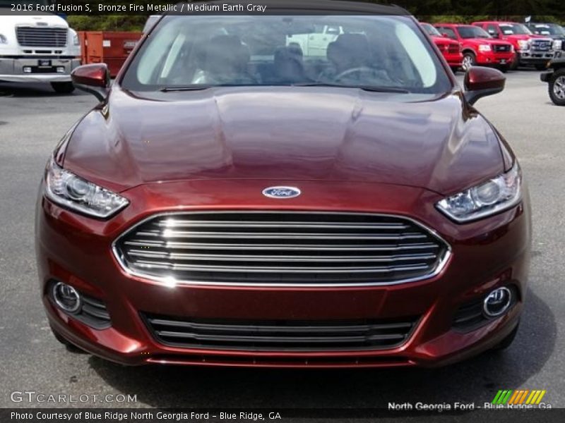 Bronze Fire Metallic / Medium Earth Gray 2016 Ford Fusion S