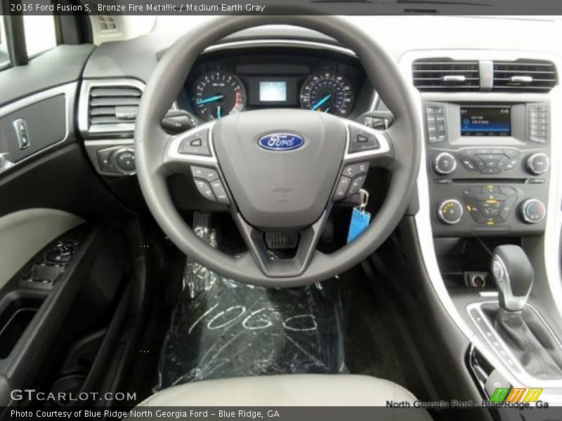 Bronze Fire Metallic / Medium Earth Gray 2016 Ford Fusion S