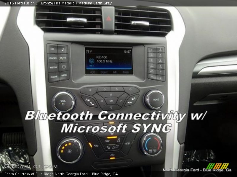 Bronze Fire Metallic / Medium Earth Gray 2016 Ford Fusion S