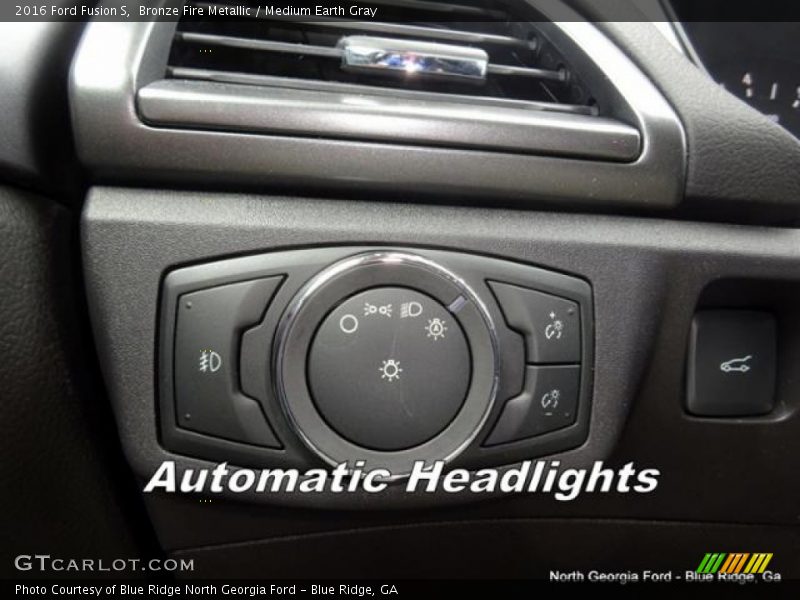 Bronze Fire Metallic / Medium Earth Gray 2016 Ford Fusion S