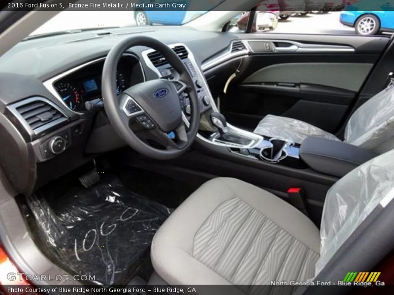Bronze Fire Metallic / Medium Earth Gray 2016 Ford Fusion S