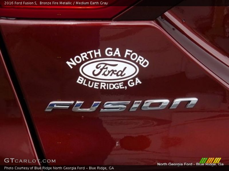Bronze Fire Metallic / Medium Earth Gray 2016 Ford Fusion S
