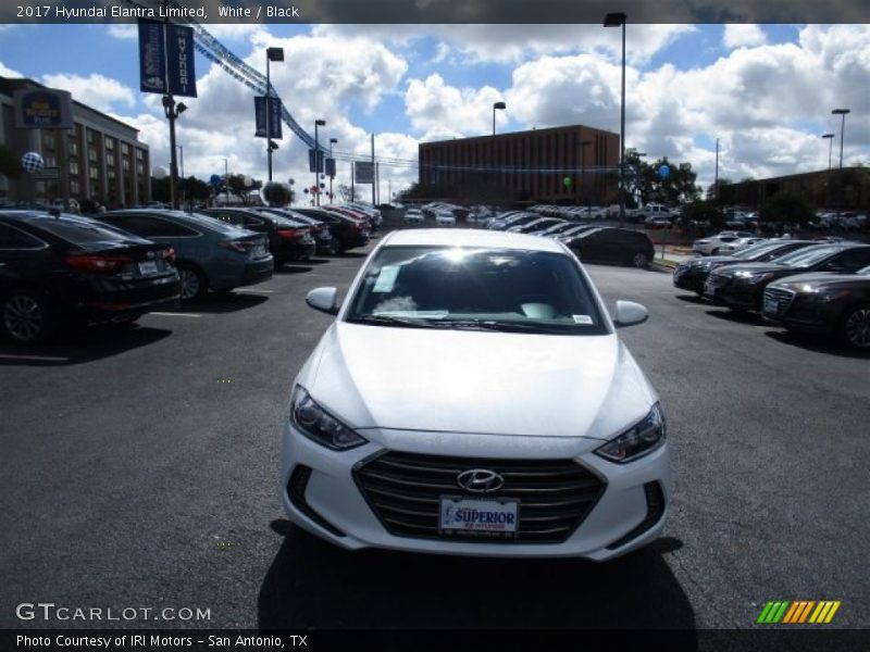White / Black 2017 Hyundai Elantra Limited