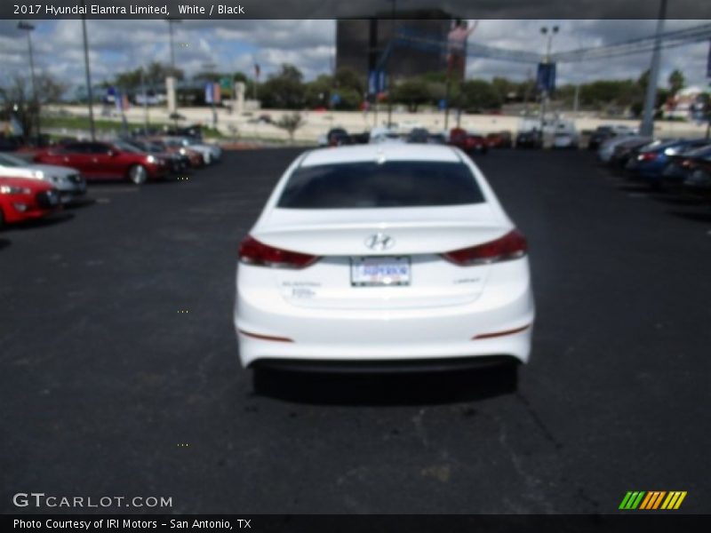 White / Black 2017 Hyundai Elantra Limited