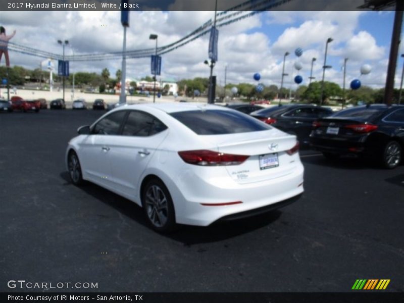 White / Black 2017 Hyundai Elantra Limited