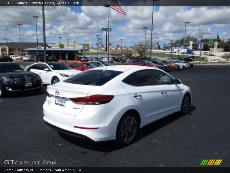 White / Black 2017 Hyundai Elantra Limited