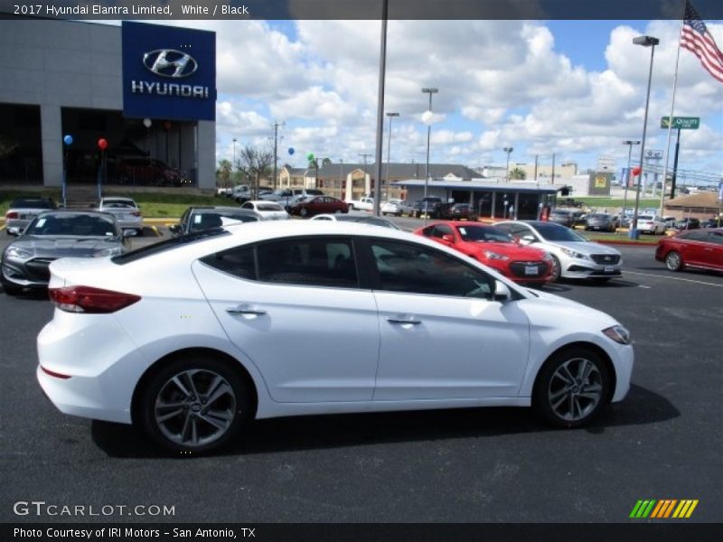 White / Black 2017 Hyundai Elantra Limited