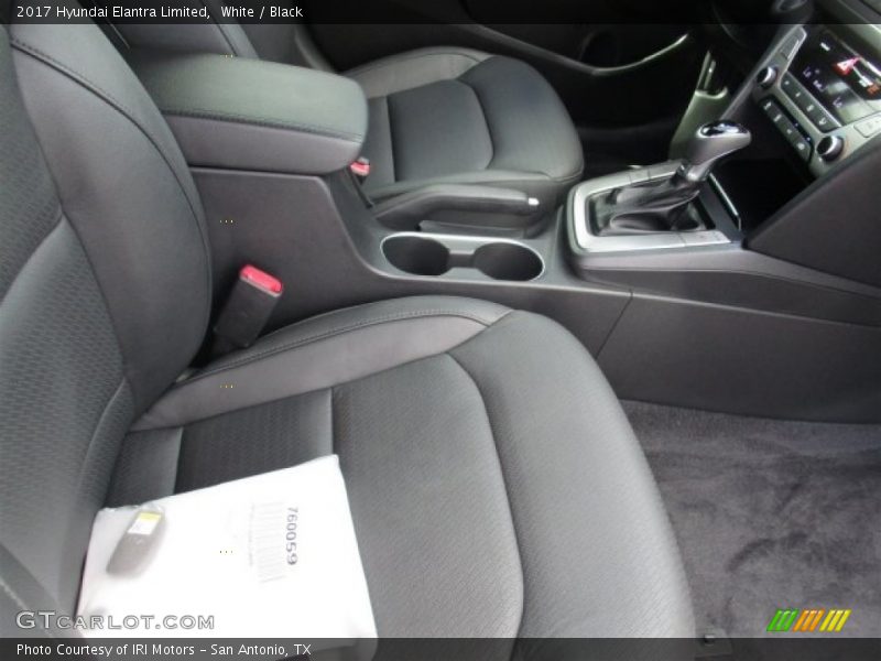 White / Black 2017 Hyundai Elantra Limited