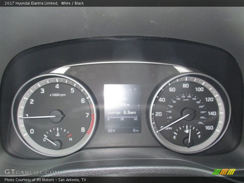 White / Black 2017 Hyundai Elantra Limited