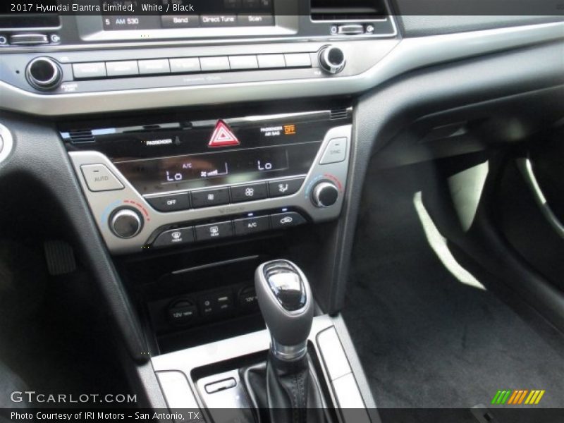 White / Black 2017 Hyundai Elantra Limited