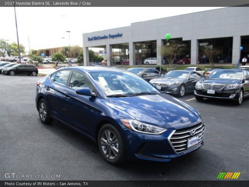 Lakeside Blue / Gray 2017 Hyundai Elantra SE