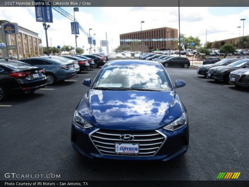 Lakeside Blue / Gray 2017 Hyundai Elantra SE