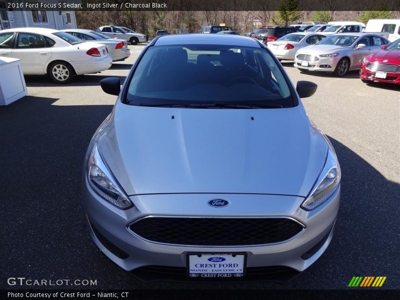 Ingot Silver / Charcoal Black 2016 Ford Focus S Sedan