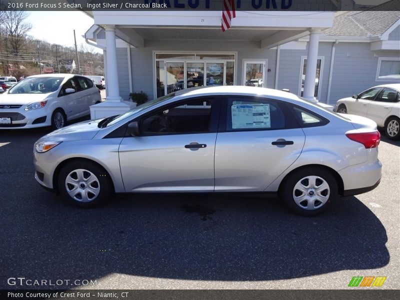 Ingot Silver / Charcoal Black 2016 Ford Focus S Sedan
