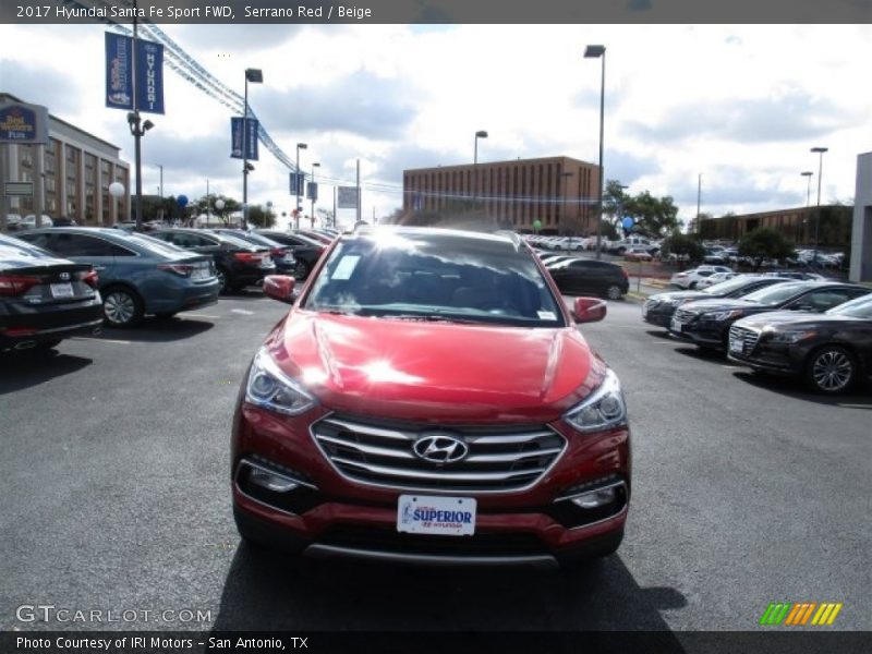Serrano Red / Beige 2017 Hyundai Santa Fe Sport FWD