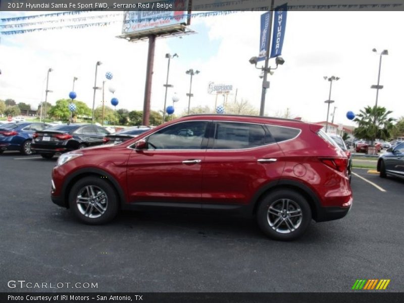 Serrano Red / Beige 2017 Hyundai Santa Fe Sport FWD